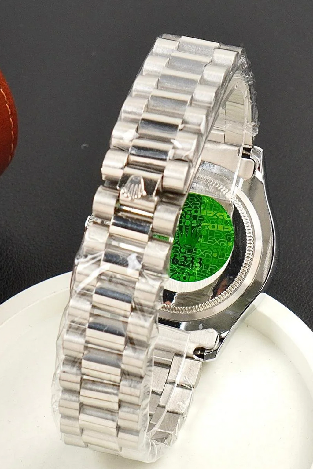 Rolex Watch – silver with black Dial