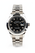 Rolex Watch – silver with black Dial