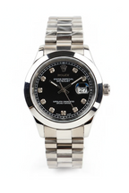 Rolex Watch – silver with black Dial