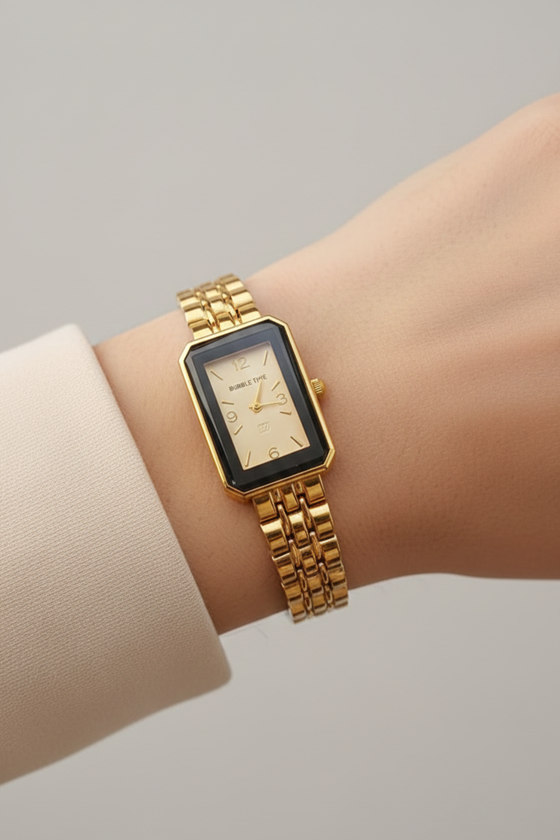 Bubble Time Premium Golden Women Watch