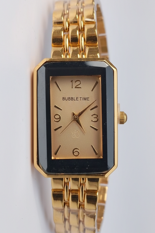 Bubble Time Premium Golden Women Watch