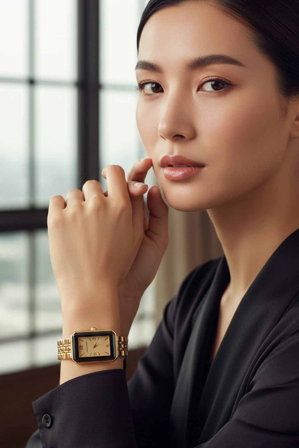 Bubble Time Premium Golden Women Watch