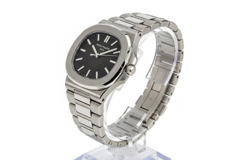 Patek Philippe Silver Chain Black Dial